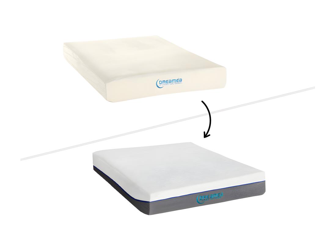 Vente Unique Matelas De Relaxation 140 X 200 Cm Mémoire De Forme ép.20cm - POSEIDON De DREAMEA