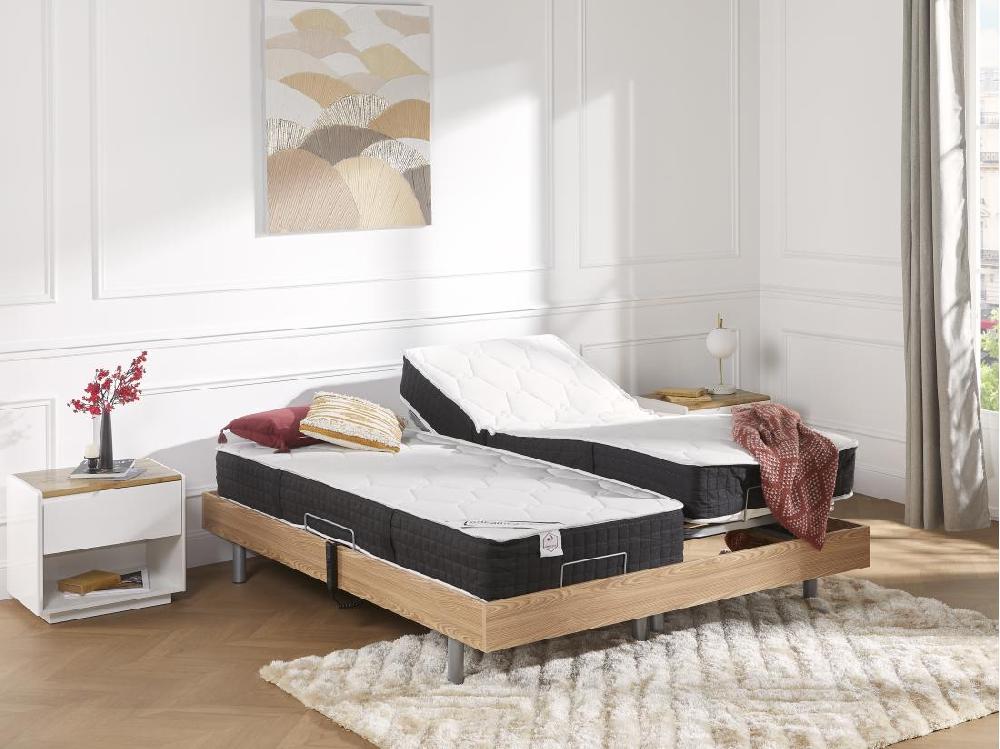 Vente Unique Matelas De Relaxation 80 X 200 Cm Ressorts Ensachés Et Mémoire De Forme ép.24cm - PAROX II De DREAMEA