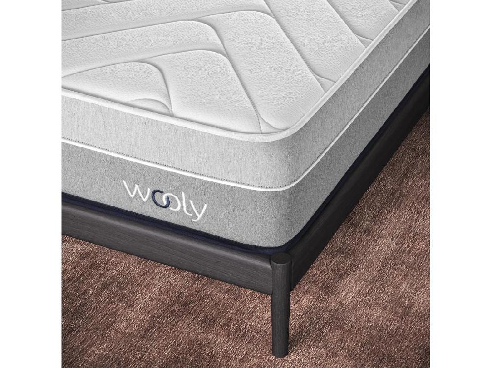 vente unique Matelas Wooly Original L 180x200 cm - 24 cm - 12 Couches Confort - Mousse mémoire Carbone - Laine - Latex-HR - 7 Zones - Ferme - Sommeil Réparateur