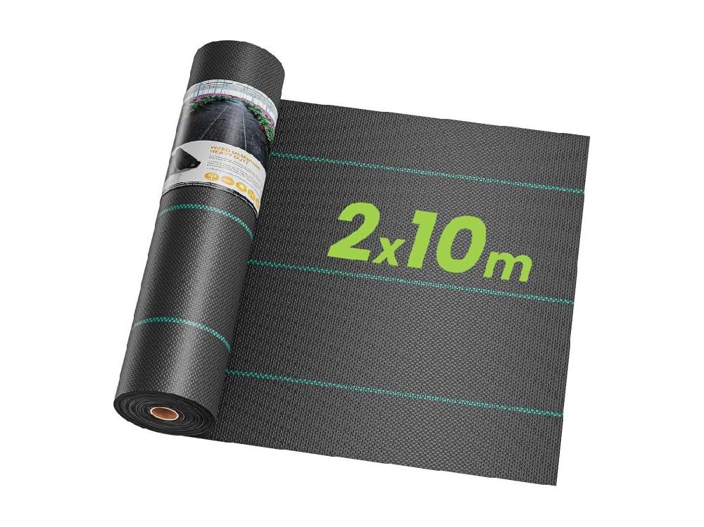 vente unique Membrane de contrôle des mauvaises herbes pour serre - toile anti mauvaises herbes 100 g/m² - indéchirable perméable à l'eau - 2x10M