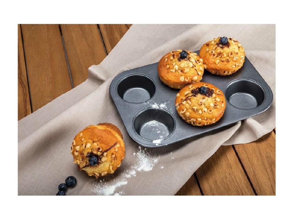 Vente Unique Menastyl - Plaque A 6 Muffins Amandine En Acier Carbone Anti Adhesif