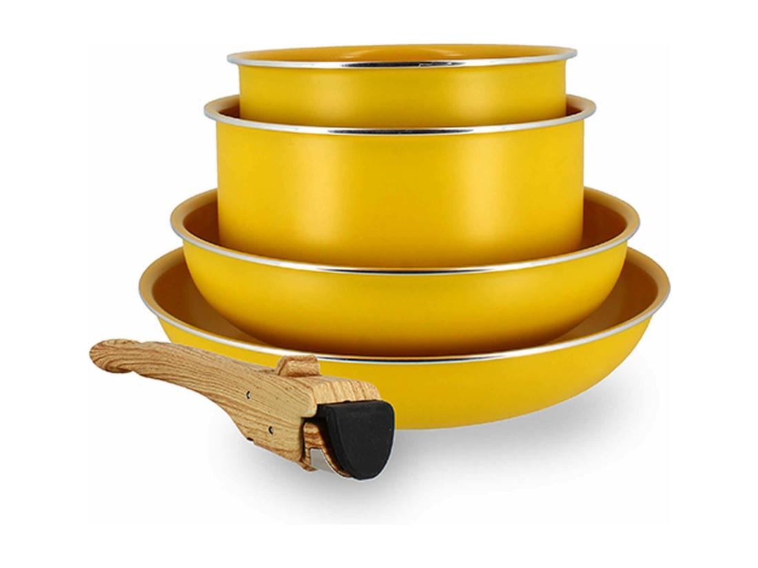 vente unique Menastyl - Set De 5 Pieces Cuisson En Aluminium Recycle Safran