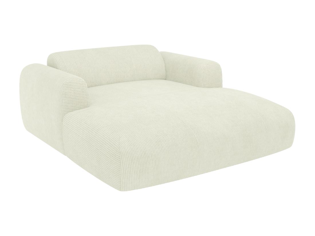 Vente Unique Méridienne 2 Places En Tissu Texturé Blanc Cassé POGNI