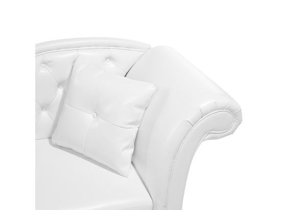 Vente Unique Méridienne Chesterfield Blanche Côté Droit LATTES