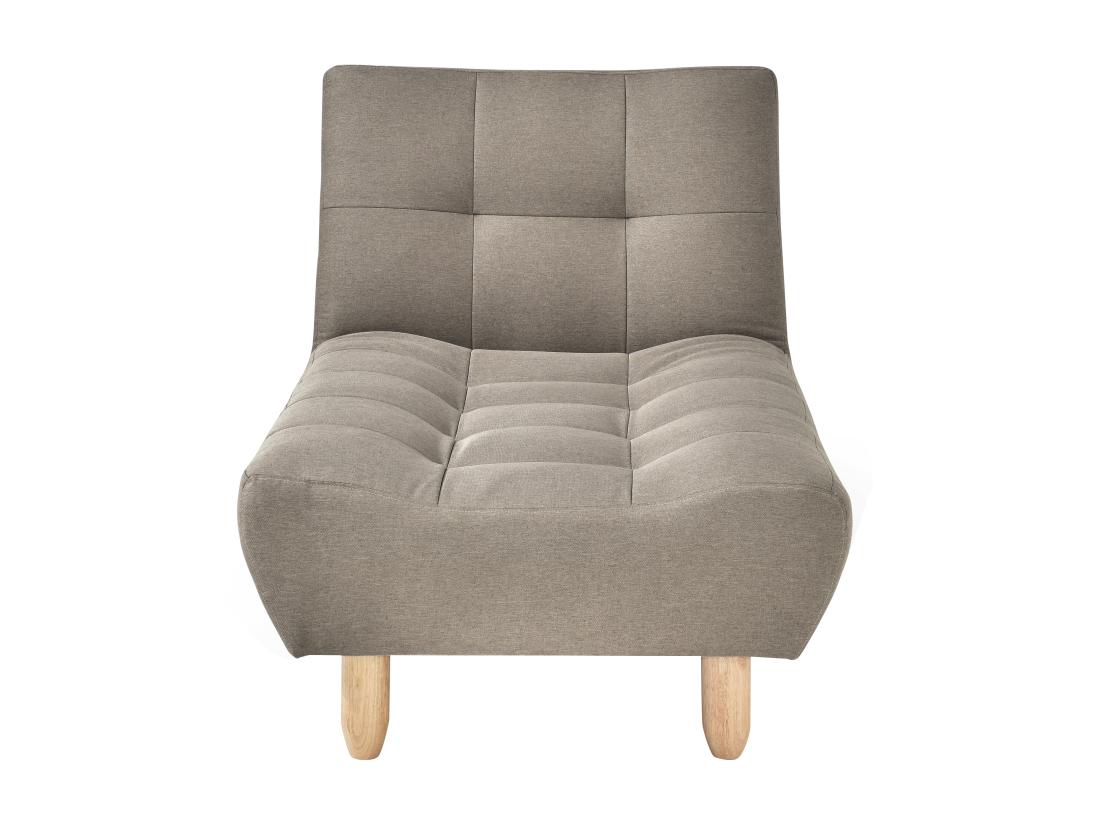 Vente Unique Méridienne Clic Clac En Tissu Taupe ESTEBAN