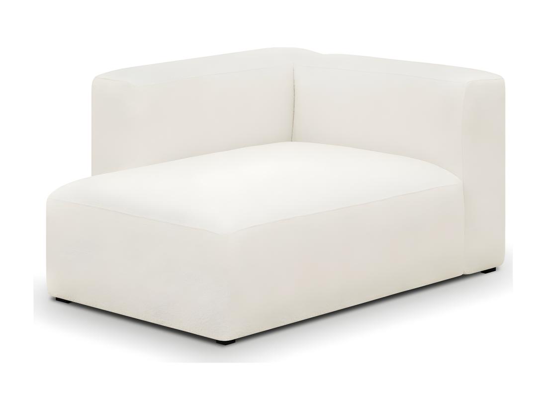 Vente Unique Méridienne D'angle à Gauche Modulable En Tissu Bouclette écru - Modulo