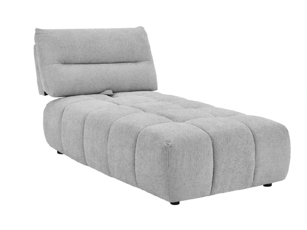 Vente Unique Méridienne Dossier Avance-recule En Tissu Texturé Gris Clair APOLIU