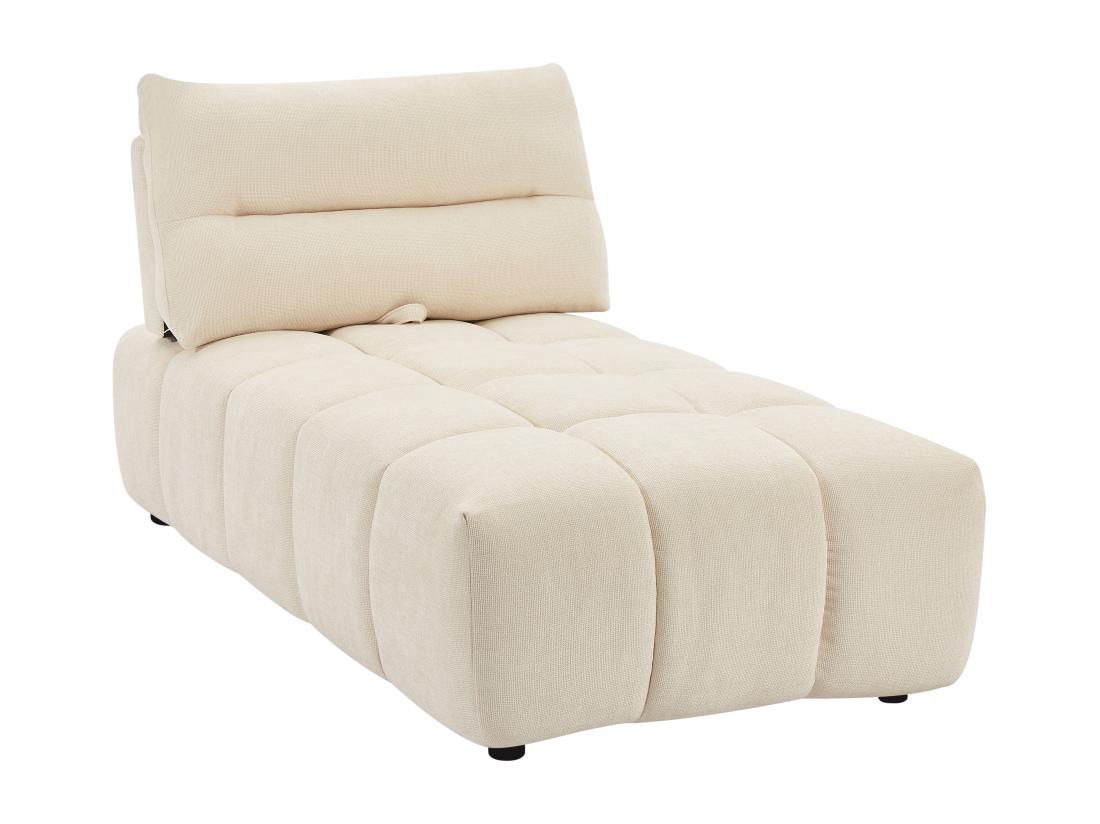 Vente Unique Méridienne Dossier Avance-recule En Tissu Texturé Beige APOLIU