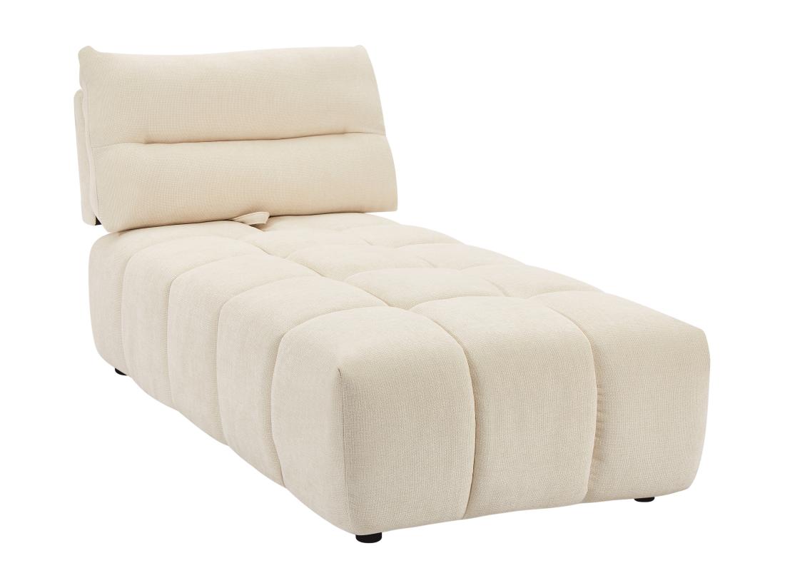 Vente Unique Méridienne Dossier Avance-recule En Tissu Texturé Beige APOLIU