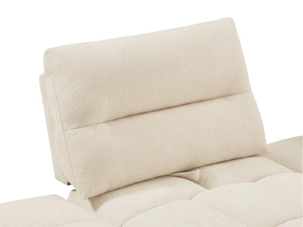 Vente Unique Méridienne Dossier Avance-recule En Tissu Texturé Beige APOLIU