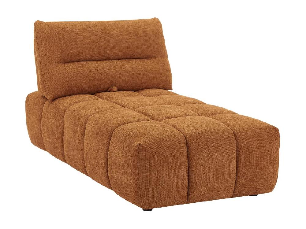 Vente Unique Méridienne Dossier Avance-recule En Tissu Texturé Terracotta APOLIU