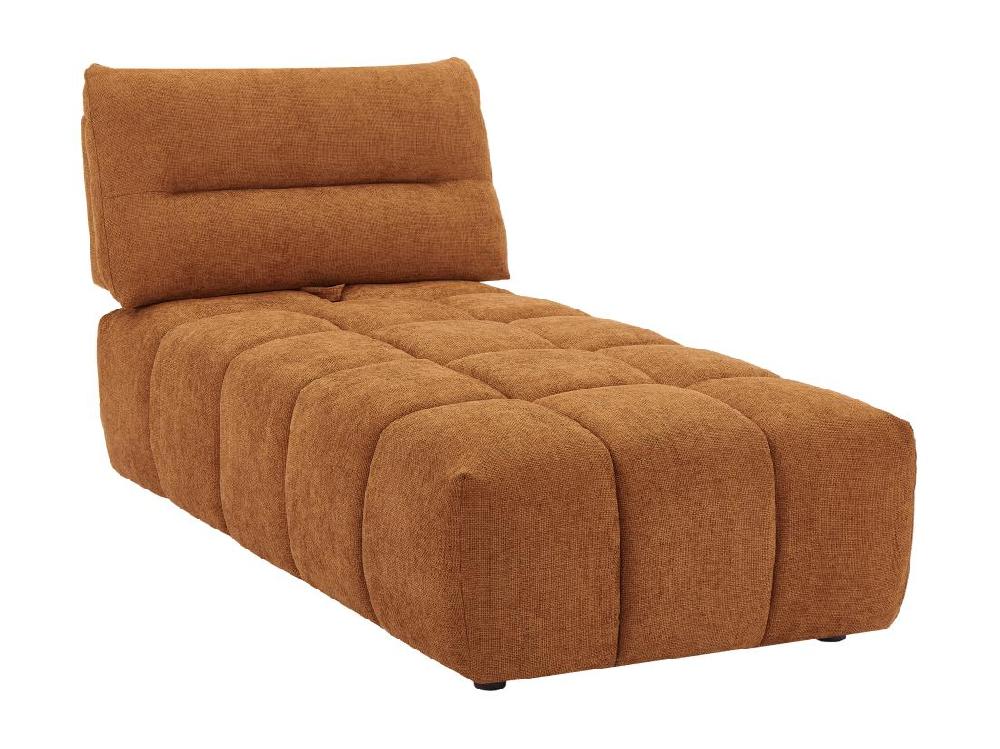 Vente Unique Méridienne Dossier Avance-recule En Tissu Texturé Terracotta APOLIU