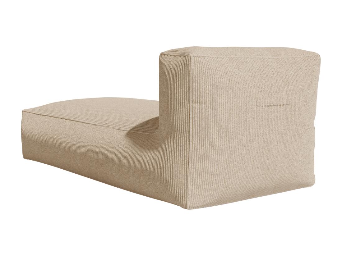 Vente Unique Méridienne En Velours Côtelé Beige NOUMARA