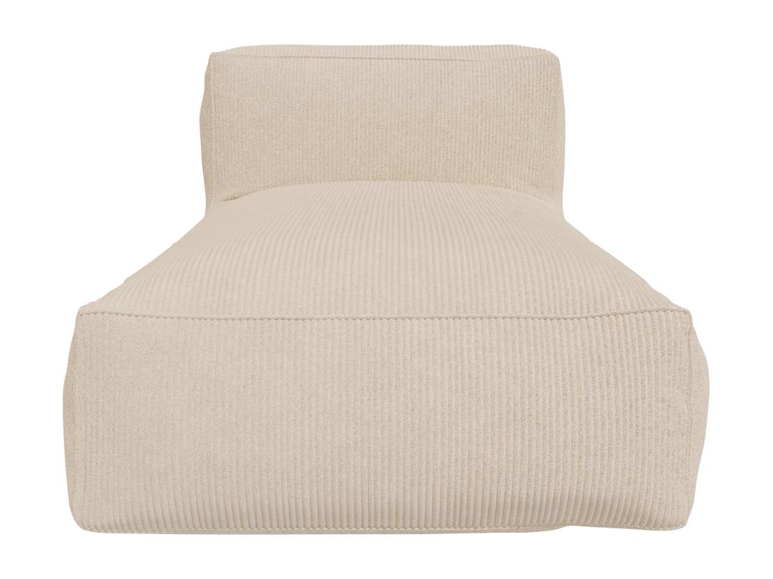 vente unique Méridienne en velours côtelé beige NOUMARA