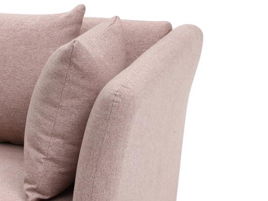 Vente Unique Méridienne Gauche En Tissu Rose NAPASA