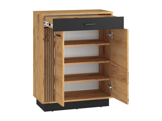 vente unique Meuble à chaussures 2 portes battantes 1 tiroir Nilo Bois