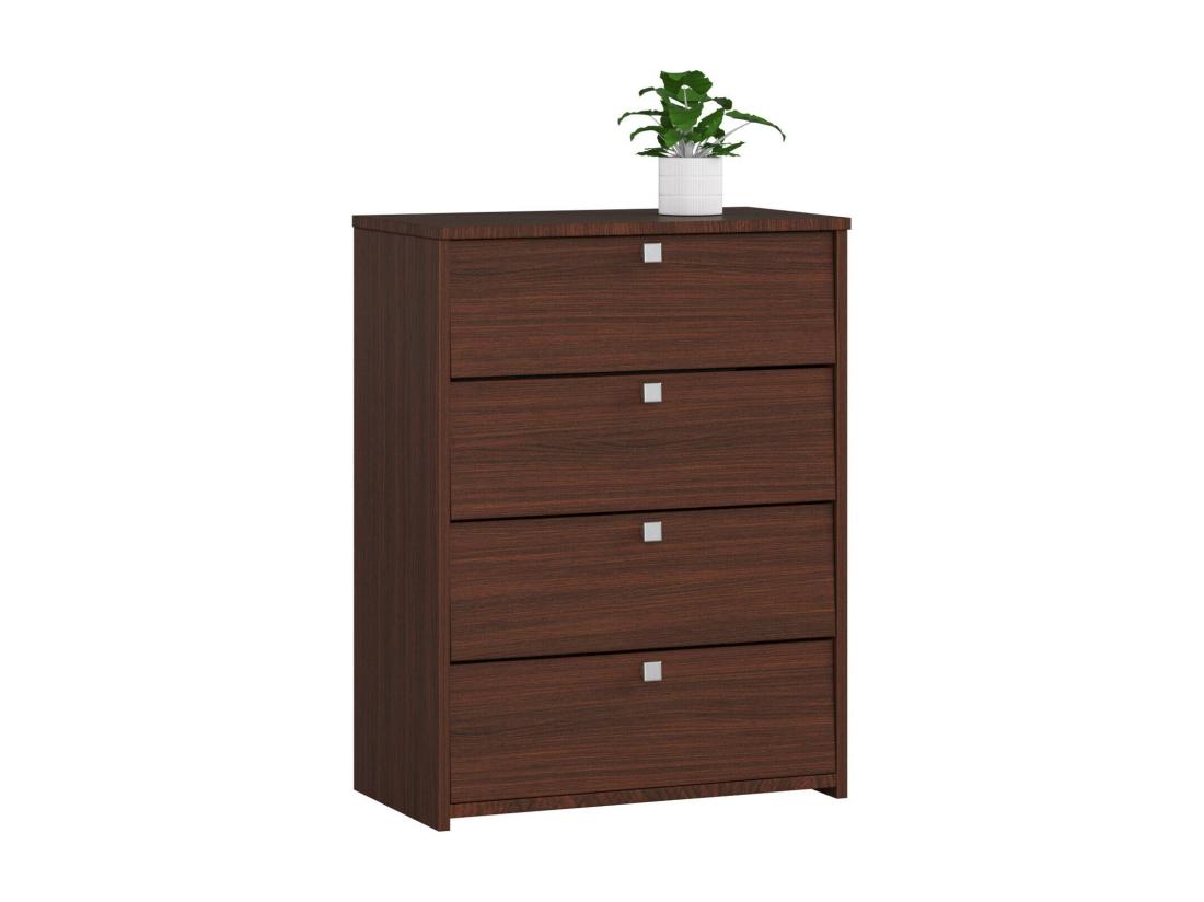 vente unique Meuble à chaussures AKORD RUBIN Wengé 66 cm 4 portes façade Wengé 4 étagères 66x36x85 cm