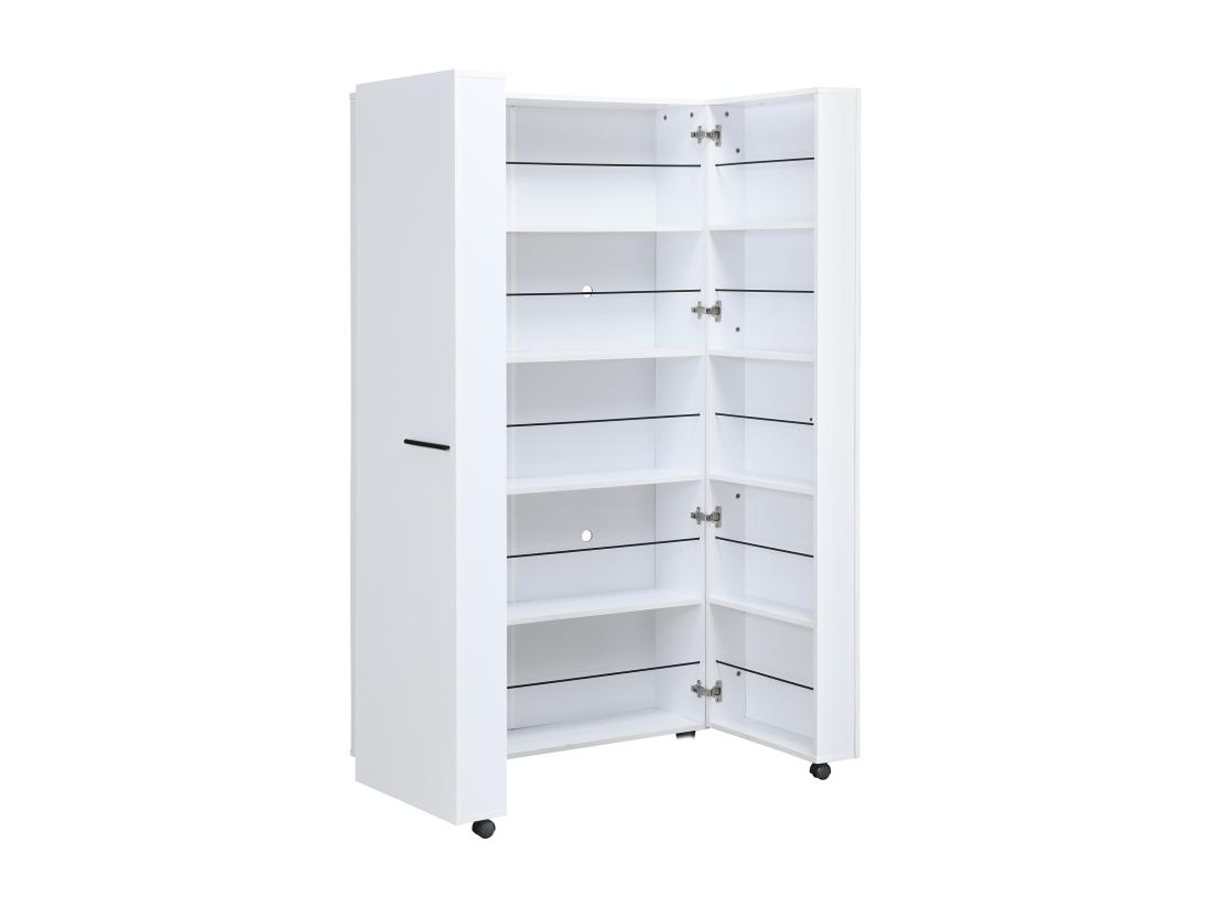 Vente Unique Meuble à Chaussures Avec 2 Portes - Blanc - CARLYA