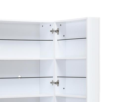 Vente Unique Meuble à Chaussures Avec 2 Portes - Blanc - CARLYA