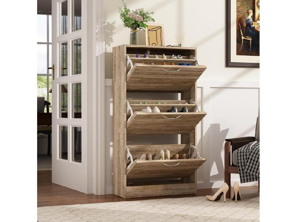 vente unique Meuble à Chaussures avec Portes 54x24x107cm Marron