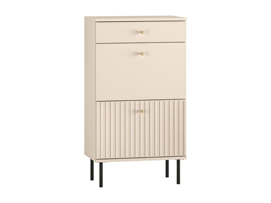 Vente Unique Meuble à Chaussures Avec Tiroir 55 Cm - Beige - CALETTO
