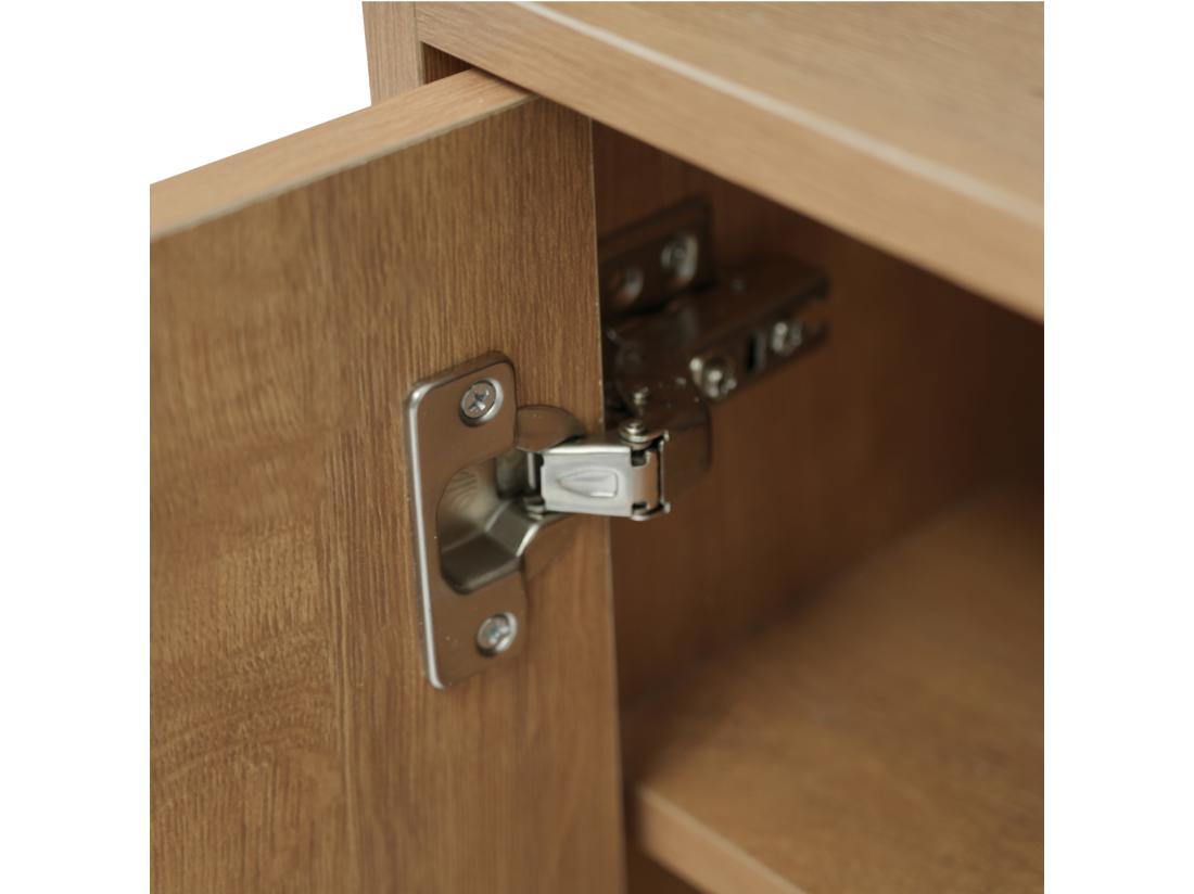 Vente Unique Meuble à Chaussures - Avec Une Banquette Et 3 Portes - Naturel