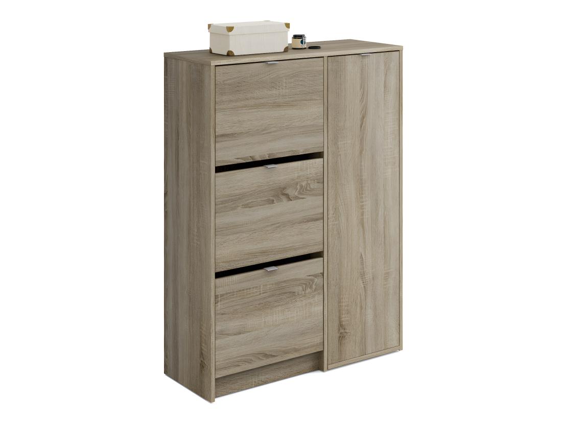 Vente Unique Meuble à Chaussures Coloris Cambrian - Hauteur 122 X Longueur 85 X Profondeur 37 Cm