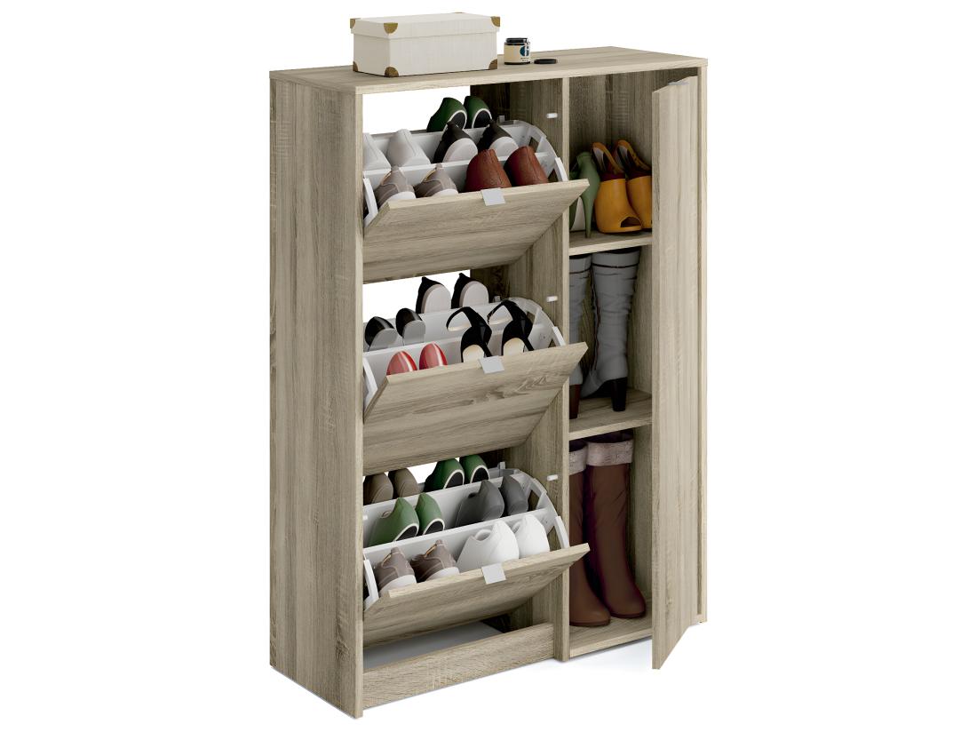 vente unique Meuble à chaussures coloris Cambrian - Hauteur 122 x Longueur 85 x Profondeur 37 cm