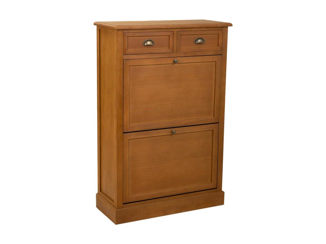 Vente Unique Meuble à Chaussures En Bois Marron 80x33x120 5h Cm