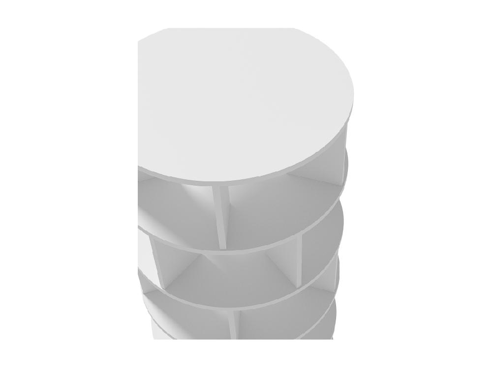 vente unique Meuble à chaussures pivotan - rotatif - 5 niveaux - Blanc