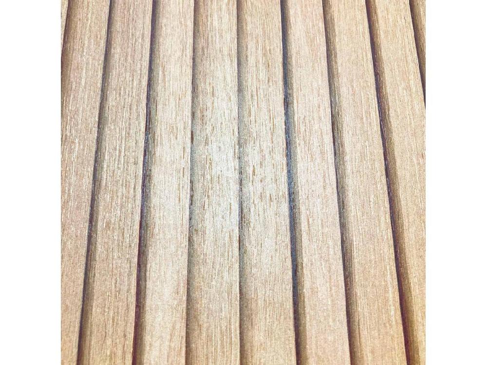 Vente Unique Meuble à Chaussures/rangement - H87cm X L90cm X P27cm Chêne Portes Impression Lattes - Sunne