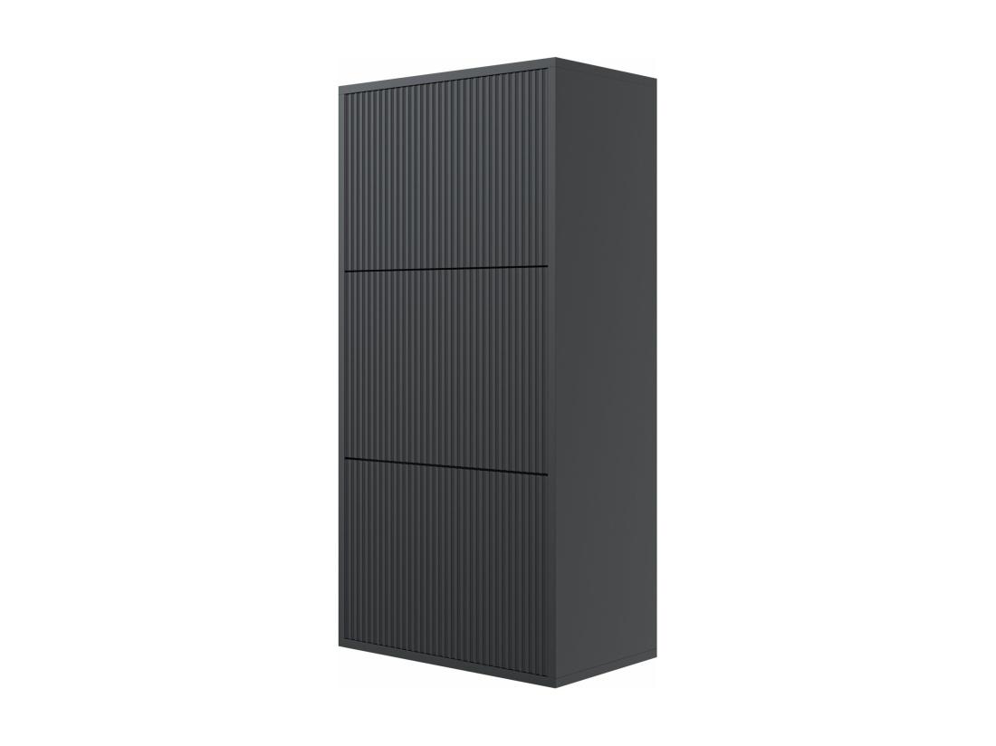 Vente Unique Meuble à Chaussures Suspendu 50x30x125 Cm - Noir - VELDIO