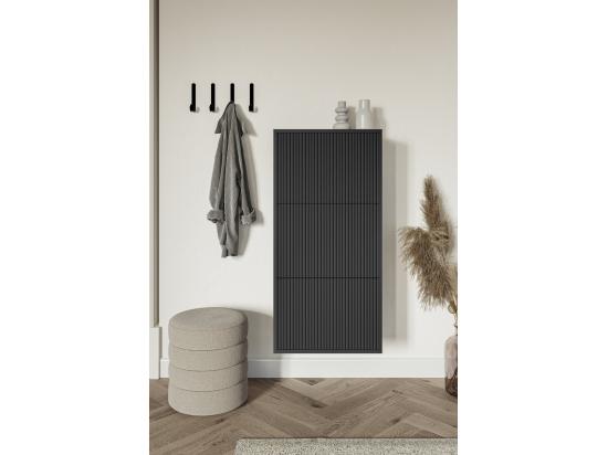 Vente Unique Meuble à Chaussures Suspendu 50x30x125 Cm - Noir - VELDIO