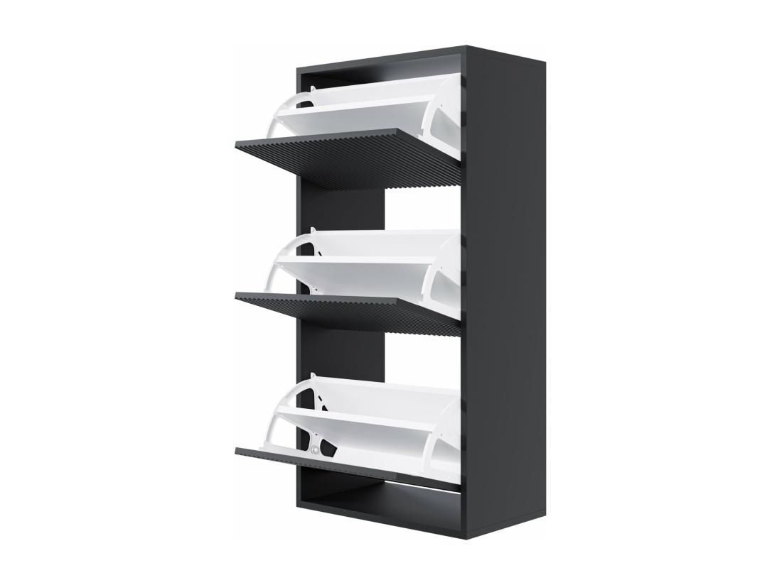 vente unique Meuble à chaussures suspendu 50x30x125 cm - noir - VELDIO