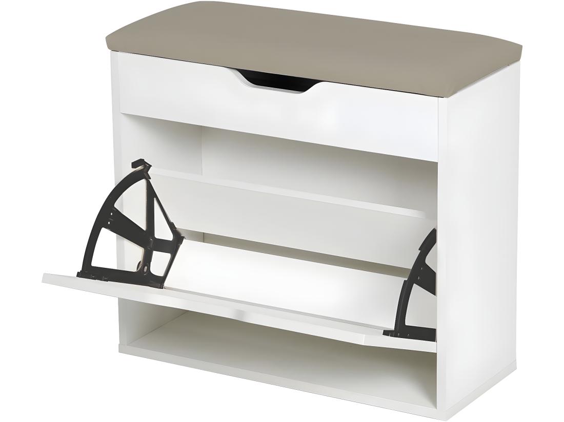 vente unique Meuble à chaussures "Wade" - 60 x 23.8 x 68 cm - Blanc vente unique Meuble à chaussures "Wade" - 60 x 23.8 x 68 cm - Blanc