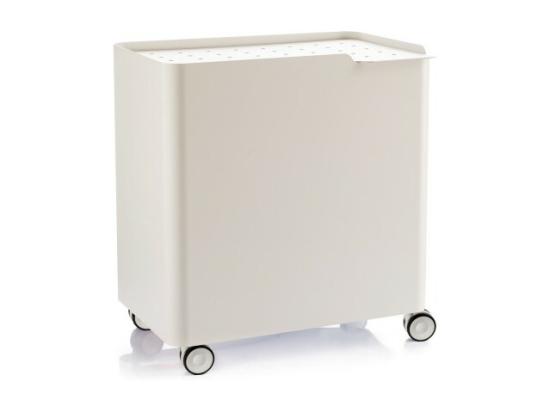 Vente Unique Meuble Bac à Linge Roulant LUCCA Avec Système De Fermeture Douce