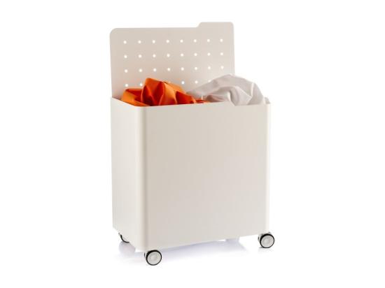 vente unique Meuble bac à linge roulant LUCCA avec système de fermeture douce