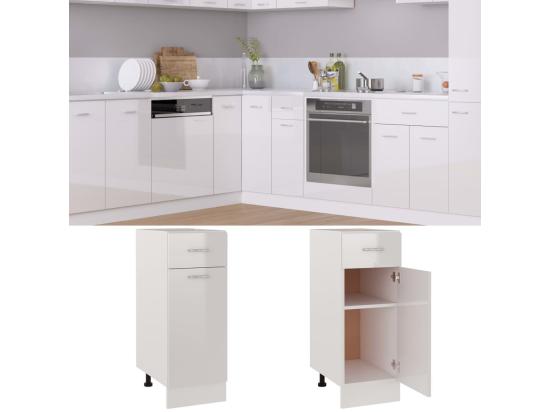 Vente Unique Meuble Bas De Cuisine Blanc Brillant 30x46x81 5