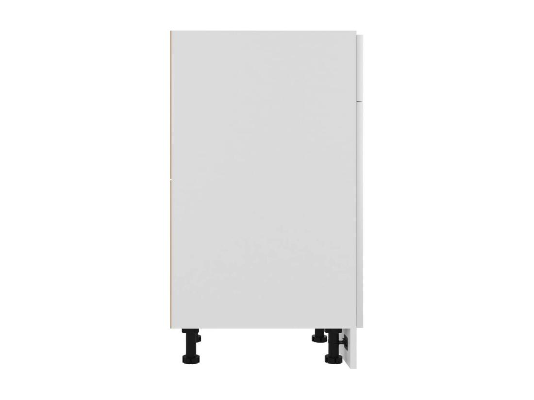 Vente Unique Meuble Bas De Cuisine Blanc Brillant 30x46x81 5