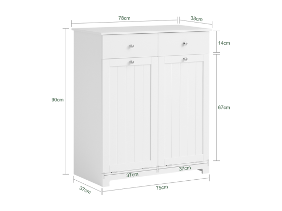 Vente Unique Meuble Bas De Salle De Bain Armoire Toilette BZr33-w