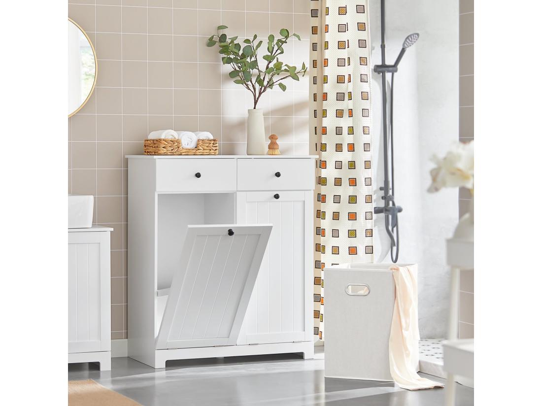 Vente Unique Meuble Bas De Salle De Bain Armoire Toilette BZr33-w