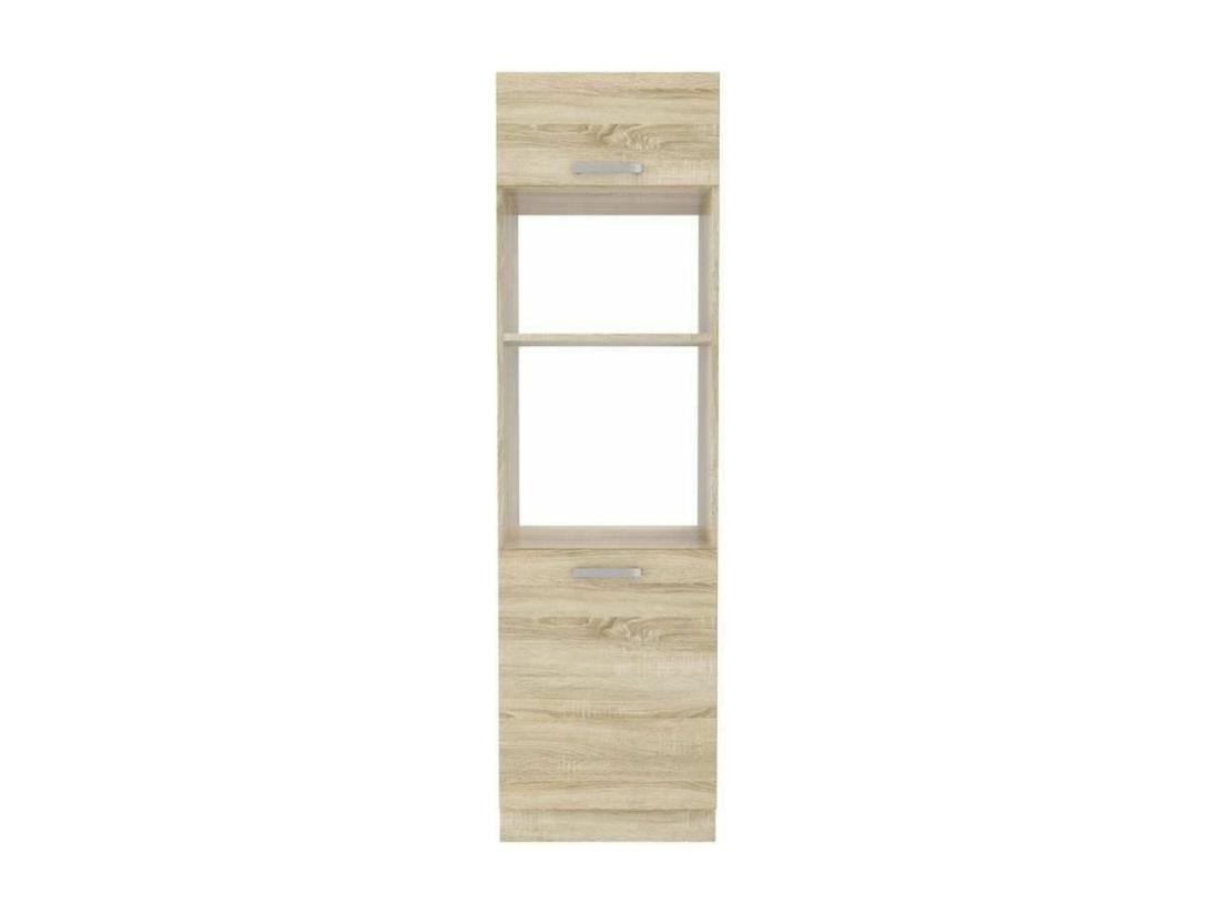 Vente Unique Meuble Colonne Four 2 Portes Battantes - Chêne Sonoma - 60 X 57 X 210 Cm - LASSEN
