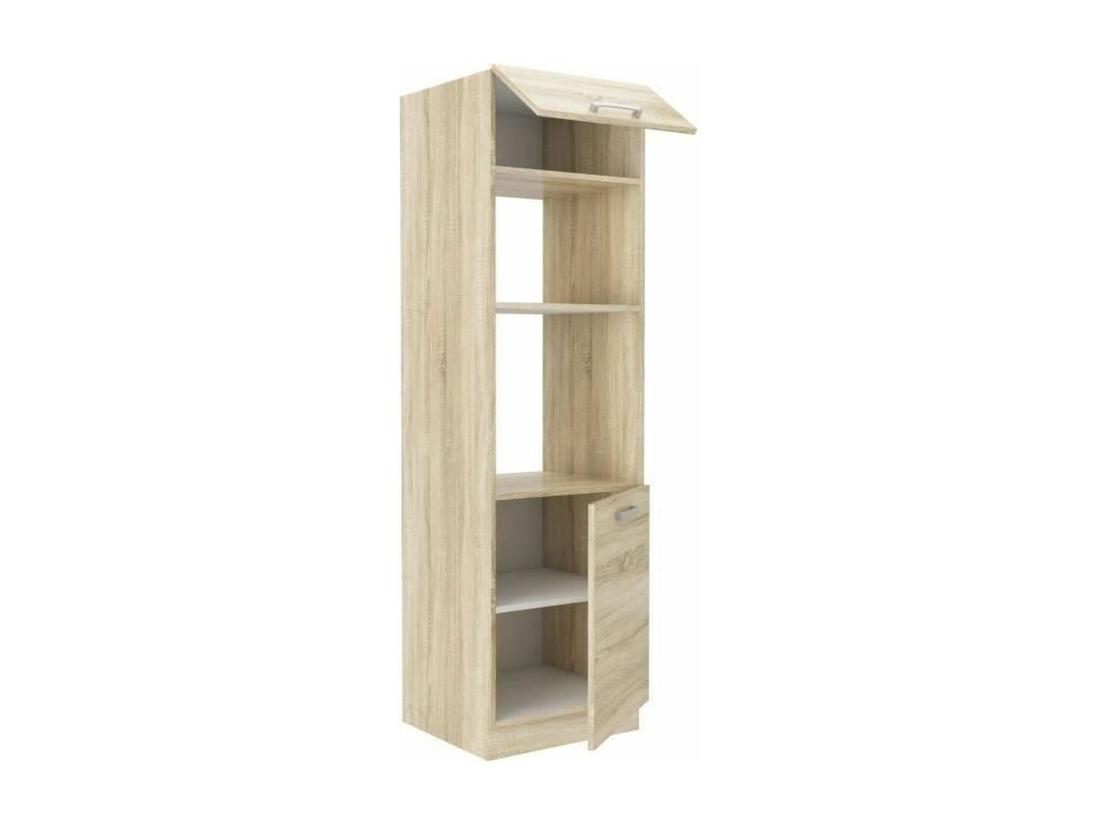 Vente Unique Meuble Colonne Four 2 Portes Battantes - Chêne Sonoma - 60 X 57 X 210 Cm - LASSEN