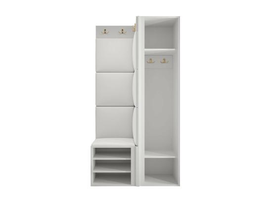 Vente Unique Meuble D'entrée Hartford 391 186x82x46cm Miroir Noir MDF|Stratifié|Faux Cuir