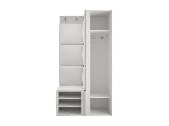Vente Unique Meuble D'entrée Hartford 391 186x82x46cm Miroir Noir MDF|Stratifié|Tapisserie