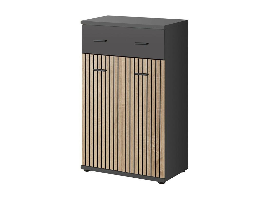 Vente Unique Meuble D'entrée POLO – Meuble à Chaussures Commode Miroir Et Penderie