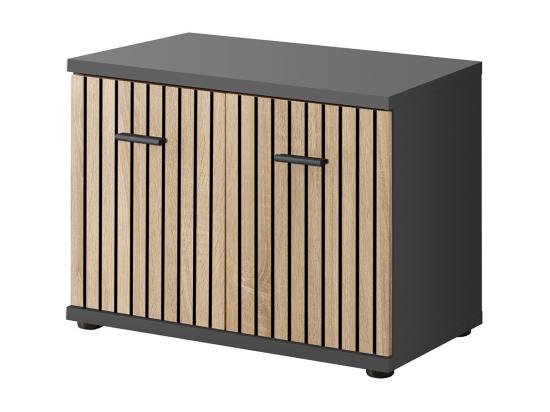 Vente Unique Meuble D'entrée POLO – Meuble à Chaussures Commode Miroir Et Penderie