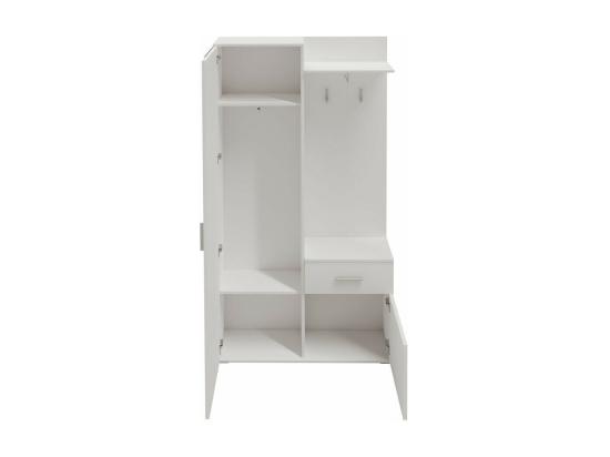 vente unique Meuble d'entrée Stanton 103 195x97x30cm Miroir Blanc Stratifié À poser