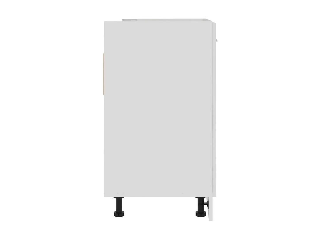 Vente Unique Meuble De Cuisine Sous évier Blanc Brillant 80x46x81 5