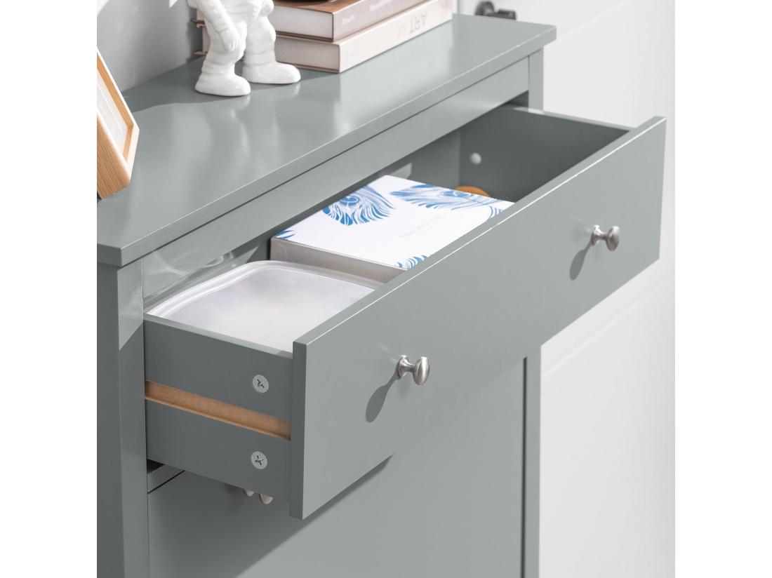 Vente Unique Meuble De Rangement à Chaussures Armoire à Chaussures Commode à Chaussures 2 Abattants FSR89-HG